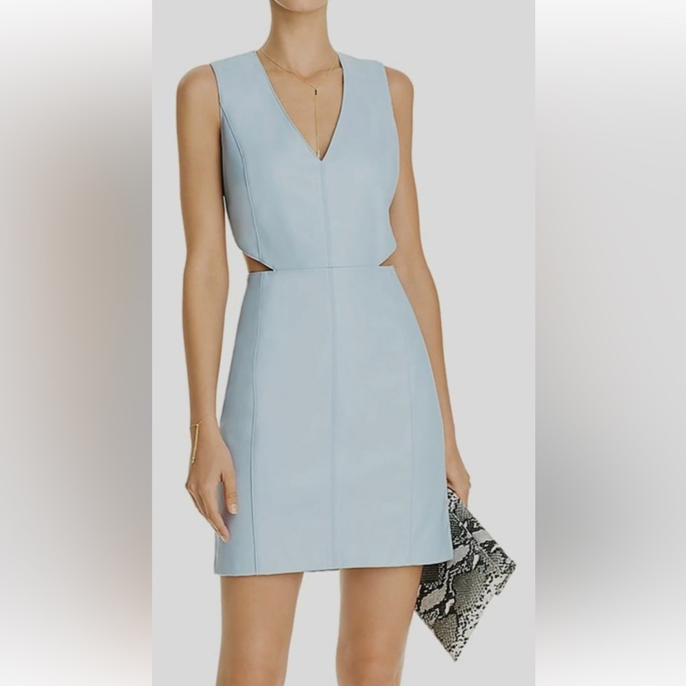 Aqua blue cutout dress